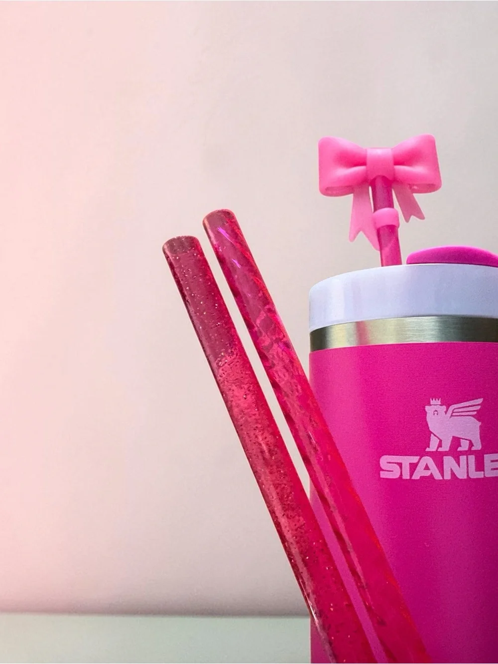 Stanley 30oz handle tumbler-BOOT & straw pack topper-ViOLET Blossom-HOT PiNK-NEW - Picture 6 of 10